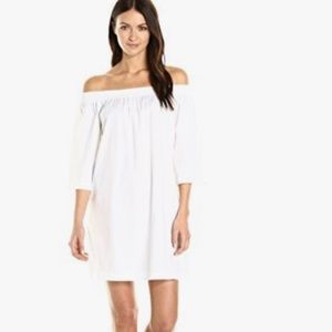 🥂TRINA TURK WHITE NEVILE SMOCKED OFF SHOULDER DRESS